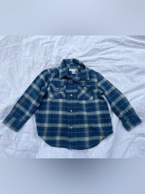 Polo by Ralph Lauren Blue and Cream Plaid Button-Down Shirt